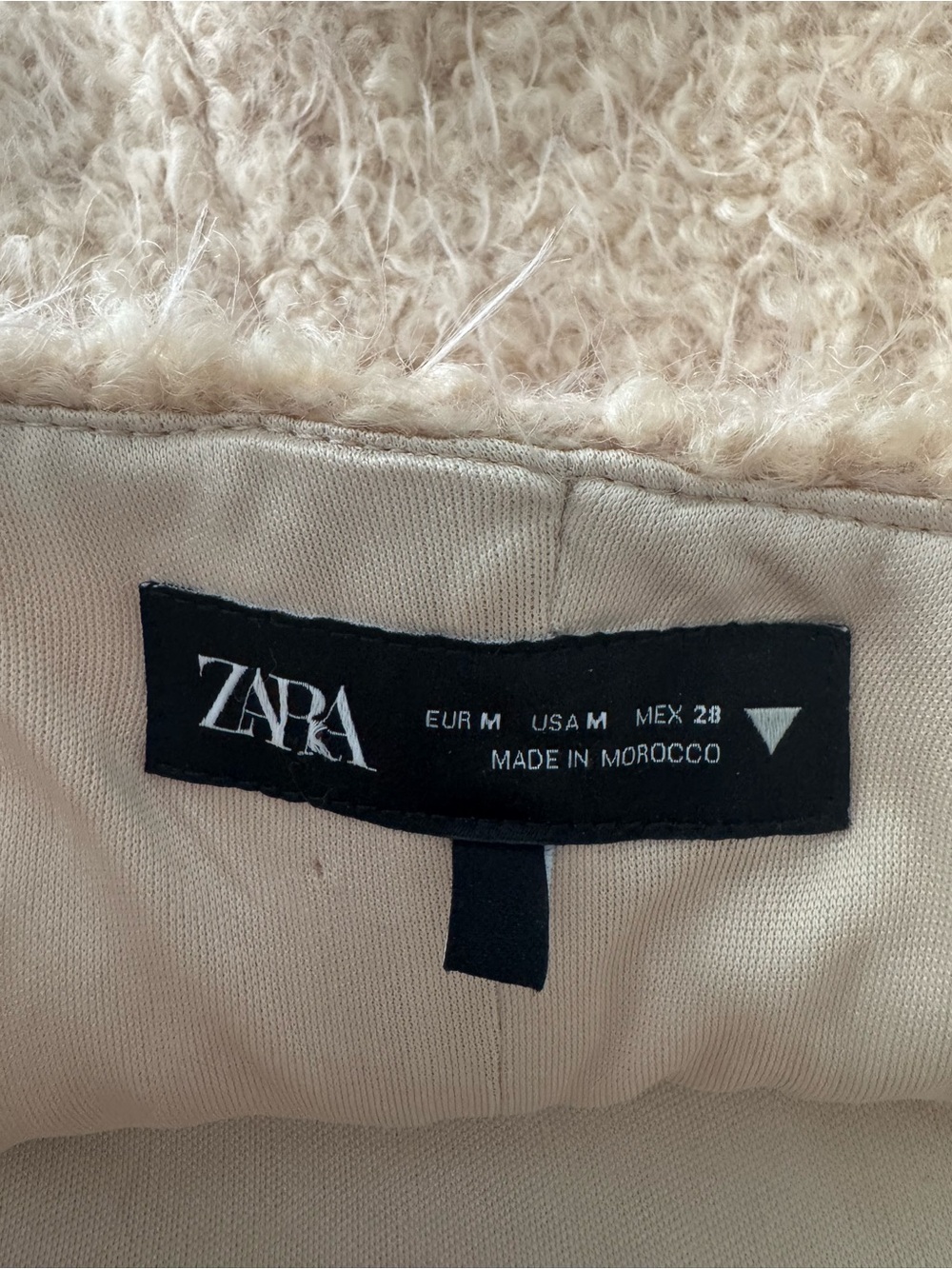 Zara Structured Strapless Top Cream Bouclé Textured Hidden Zip Size M NWOT - Picture 7 of 7